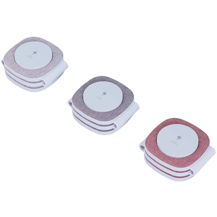 Fabric 3 in 1 Magnetic 15W Charging Station for Multiple Device Foldable Wireless Charger for Phone Fast Charging Stand Dock