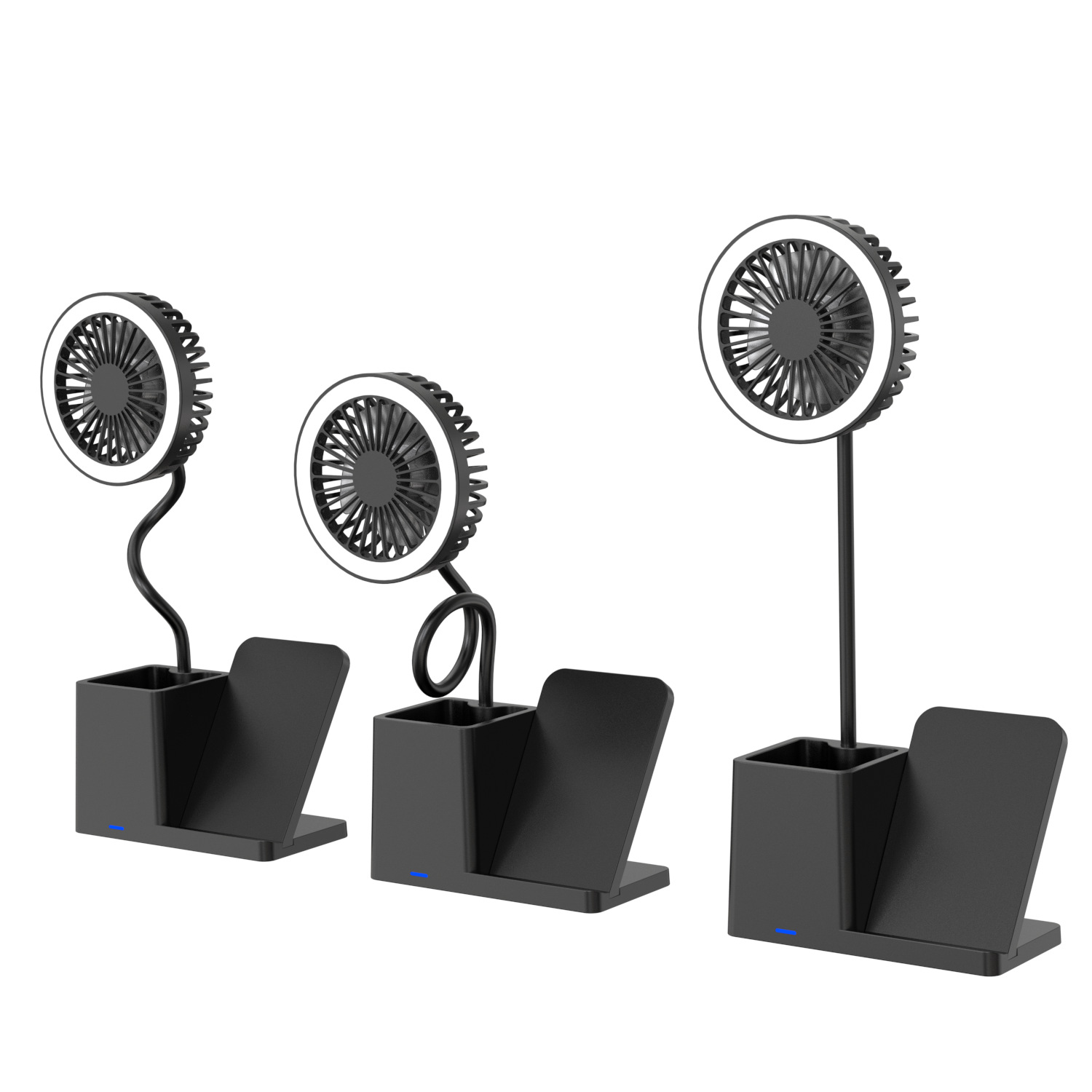 Competitive price smart LED lamp wireless charger with fan 4 in 1 15W fast wireless charging with eye protection desk lamp fan